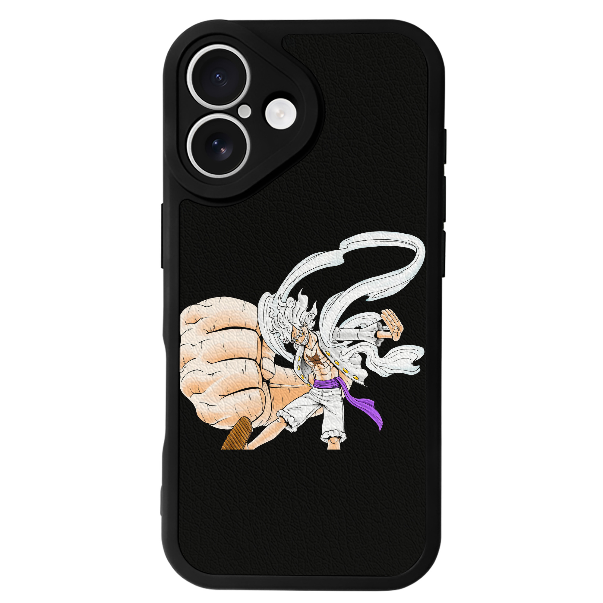 （画像用） ワンピース モンキー・D・ルフィ ONE PIECE Monkey D. Luffy 【iPhone 16シリーズ対応】シリコンスマホケース（レザー調） 材質：シリコン